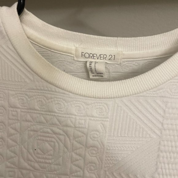 Forever 21 • White Crewneck Sweater • Size SM - Picture 3 of 5